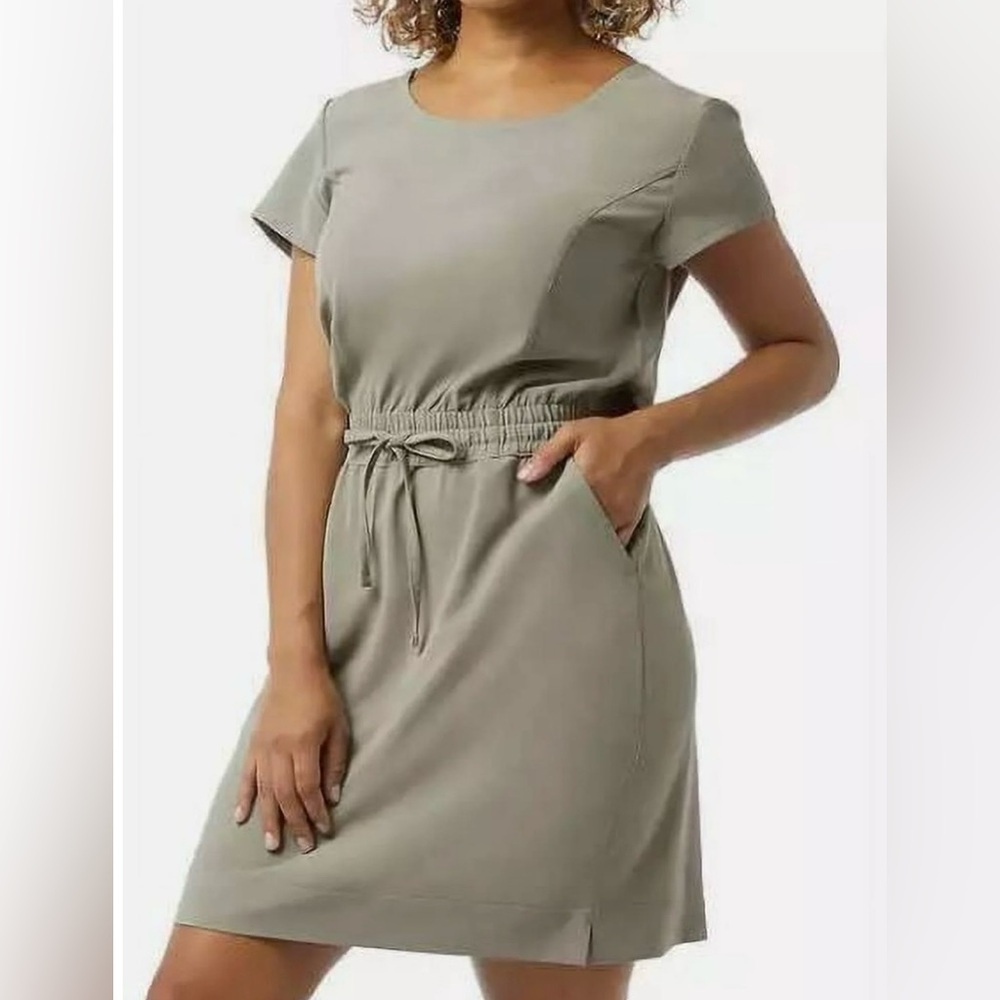 32 Degrees Ladies' Twill Dress, Green Shadow , XL